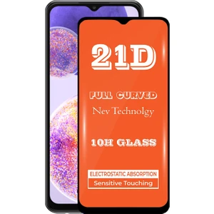 Kzy Samsung Galaxy A23 Tam Kaplayan 21D Temperli Ekran Koruyucu Cam