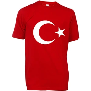 Çocuk Kırmızı Ay Yıldız Türk Bayraklı Tişört