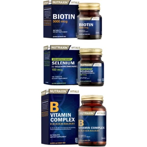 B Vitamin Complex 60 Tablet + Biotin 5000 Mcg 30 Tablet + Selenium 100 Mcg 100 Tablet