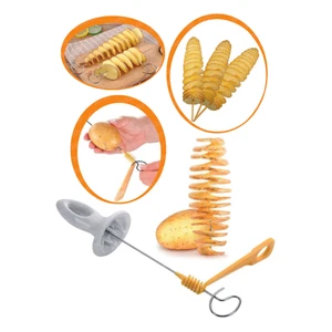 Spiral Patates Dilimleyici Aparat Çubukta Patates Cips Yapma
