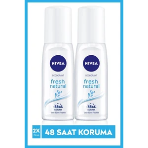 NIVEA Kadın Pump Sprey Deodorant Fresh Natural 48 Saat Deodorant Koruması 75ml x2 Adet