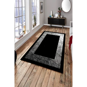 Woolly Halı Woolly Dijital Baskılı Makinada Yıkanabilir Siyah Halı - ES226