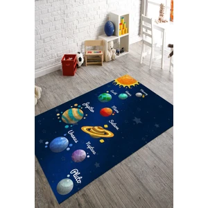 Woolly Halı Woolly Gezegenli Çocuk Halısı (Makinada Yıkanabilir)