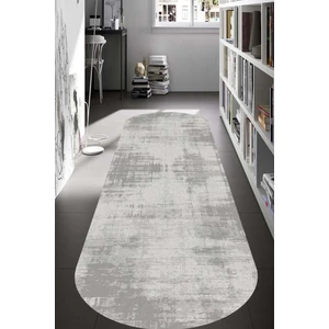 Esta Halı Esta Gri Eskitme Oval Halı (Makinada Yıkanabilir Kaymaz Dod Taban) - ES535