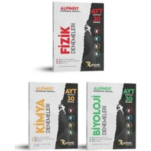 Rasyonel Yayınları Alpinist AYT Fizik,kimya,biyoloji 30' Lu Branş Denemeleri (Ciltli)