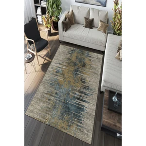 Woolly Halı Woolly Renkli Ritim Çizimli Halı (Makinada Yıkanabilir Kaymaz Dod Taban) - ES593