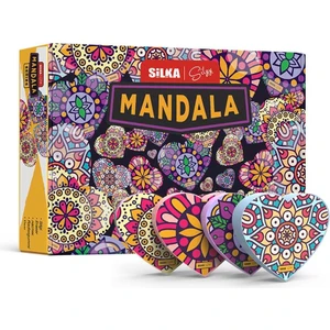 Kalp Desenli Silgi Silka Mandala 2 Adet