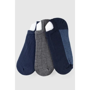 3'lü Desenli Kısa Erkek Çorap