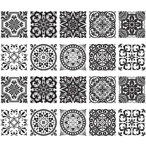 20'li Su Geçirmez Mutfak Karo Sticker Banyo Zemin Karo Çıkartması # 2 10X10 cm (Yurt Dışından)