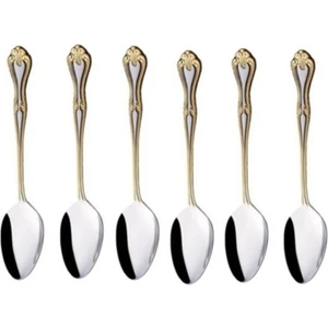 Lalezar Altın Kaplama Tatlı Kaşık 12 Adet