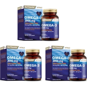 Omega 3 Balık Yağı 2000 Mg 60 Yumuşak Kapsül X3 Adet