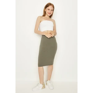 Select Moda Kadın Antrasit Midi Etek