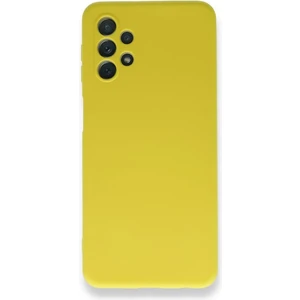 Bilişim Akademi  Samsung Galaxy A13 Lansman Kılıf Nano Içi Kadife Silikon Sarı