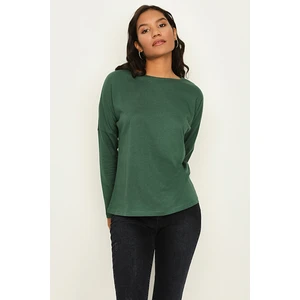 Select Moda Kadın Siyah Bisiklet Yaka Rahat Kesim Basic Body
