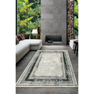 Woolly Halı Woolly Köşeli Tuval Desenli Halı (Makinada Yıkanabilir Kaymaz Dot Taban) - Es1210
