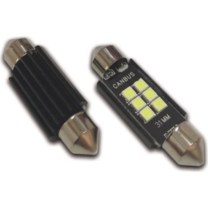 36 mm Canbus Sofit LED Ampul Süper Beyaz 6 Smd Parlak Beyaz, Plaka, Bagaj, Tavan Aydınlatma,