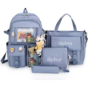 4'lü Büyük Kapasiteli Okul Çantası Seti (Yurt Dışından)