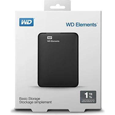 Wd 2.5 Elements 1tb USB 3.0 External HDD Siyah