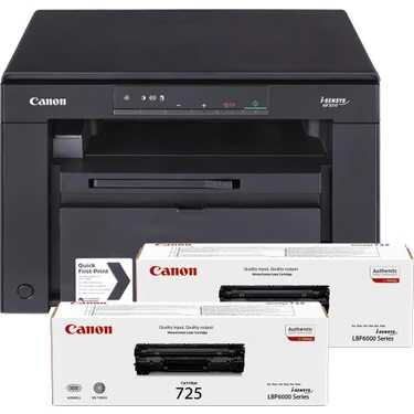 Canon MF3010 Siyah Beyaz Lazer Yazıcı/Fotokopi+Tarama + 2x CRG 725 (Canon Eurasia