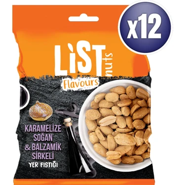 List Flavours Karamelize Soğan & Balzamik Sirkeli Yer Fıstığı 12 x 150