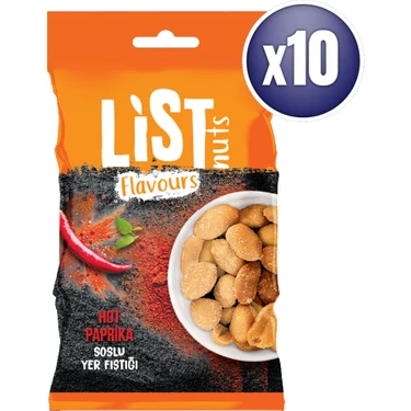 List Flavours Hot Paprika Soslu Yer Fıstığı 10 x 30