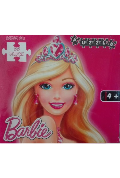 Güçlü Plastik Barbie 99 Parça Çocuk Puzzle 35X50 cm