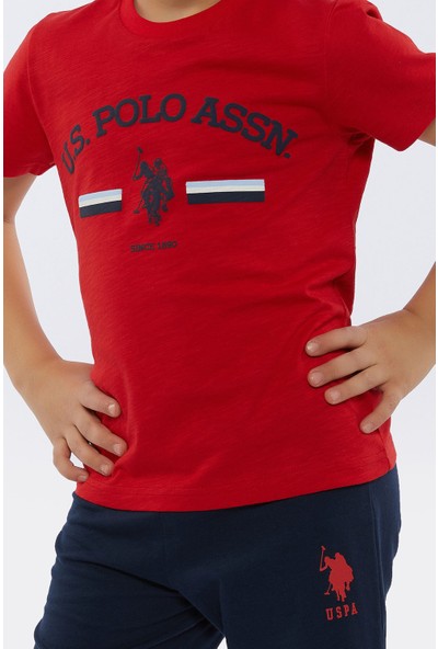 U.S. Polo Kırmızı Erkek Çocuk Kapri Takım