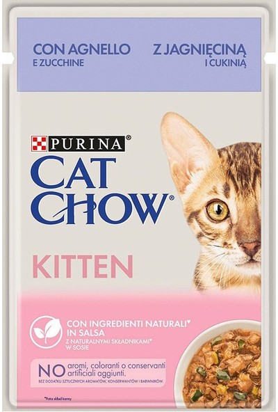 Cat Chow Kitten Kuzu Etli Pouch Kedi Maması 85 gr 26 Adet (Max Skt)