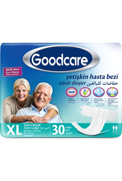 Goodcare Bel Bantlı Hasta Bezi 30 Adet Xl Extra Large