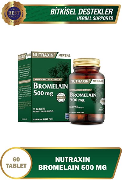 Nutraxin Bromelain Ananas Takviye Edici Gıda 60 Kapsül