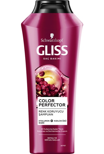 Gliss Color Perfector Renk Koruyucu Şampuan - Hyaluron İksiri ve Kızılcık Özü ile 500 ml