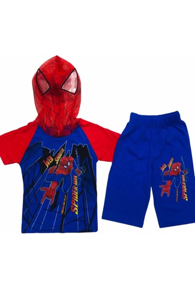 Gaga Örümcek Adam Erkek Çocuk Takım Spiderman Kostümü Maskeli (Webshooter)