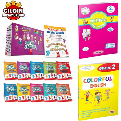 2. Sınıf Beyin Takımı + Çoklu Zeka Yayınları Okuma Anlama + Colorful English