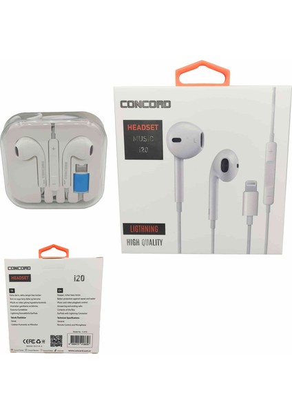 Tak Çalıştır Iphone 13 Bluetooth Kulaklık Lightning Concord C-919