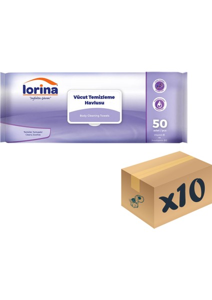 Vücut Temizleme Havlusu 20×32 cm 50’li Paket 10 Paket