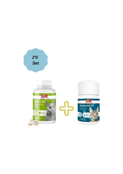 Bio Pet Active Iopetactive Set Bioderm Cat + Vitalicat Multivitamin