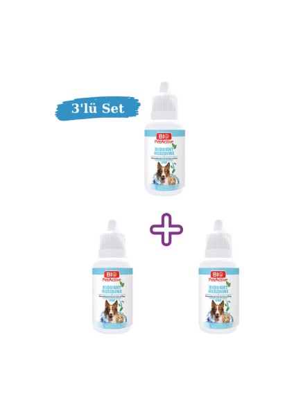 Bio Pet Active Biodent Hexidine 50 ml 3'lü Set