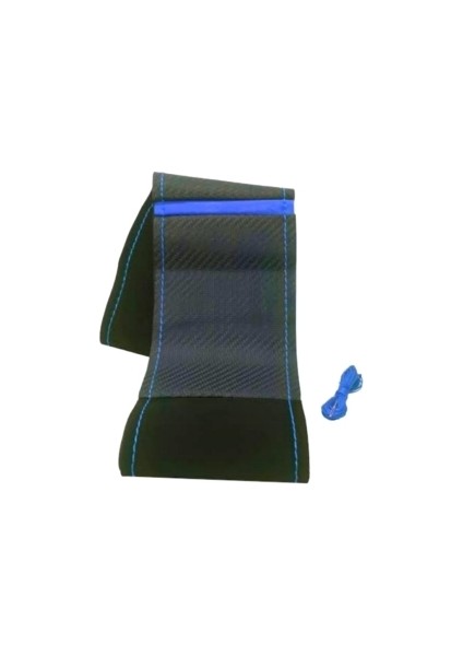 Peugeot 301 Dikme Direksiyon Kılıfı Carbon-Alkantra Mavi Yüzüklü