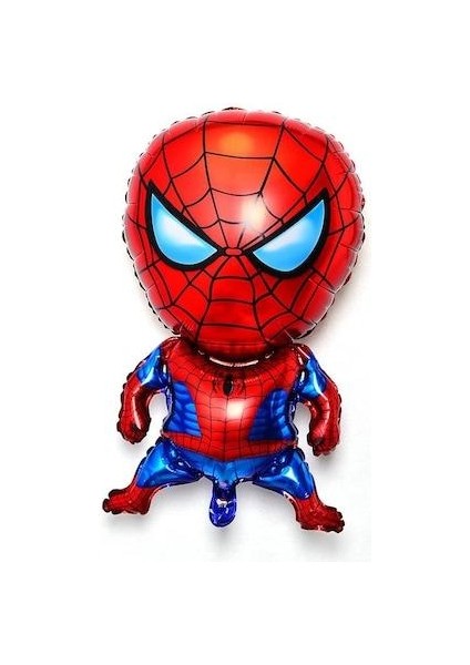 spiderman Folyo Karakter Balon + Şişirme Pipeti