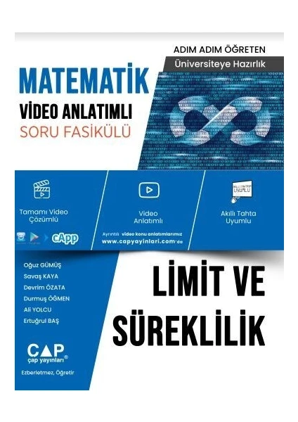 Çap Yayınları Limit ve Süreklilik Konu Anlatımlı Soru Bankası