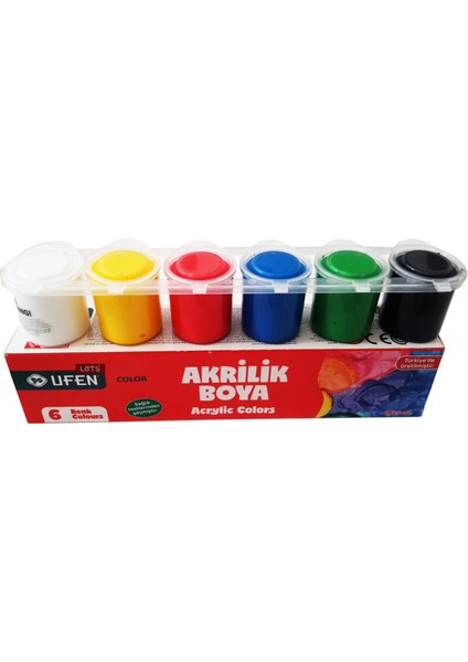 Ufen 6 x 25 ml Akrilik Boya 6 Renk