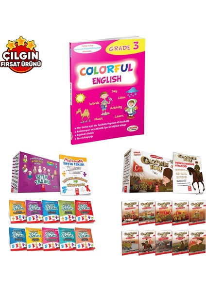3. Sınıf Beyin Takımı + Gazinin Yolu + Çoklu Zeka Yayınları Colorful English