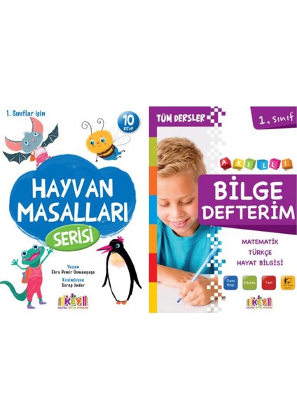 1. Sınıf Key Yayınları Hayvan Masalları 10 Kitap + Akıllı Bilge Defterim ( KİTAPSARAYI06 )