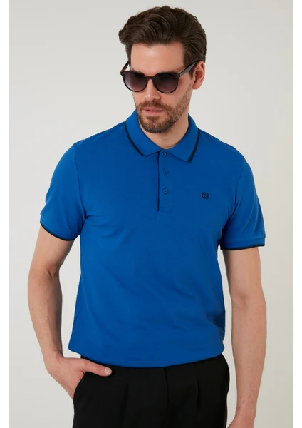 % 100 Pamuk Düğmeli Polo T Shirt Erkek Polo 5902118