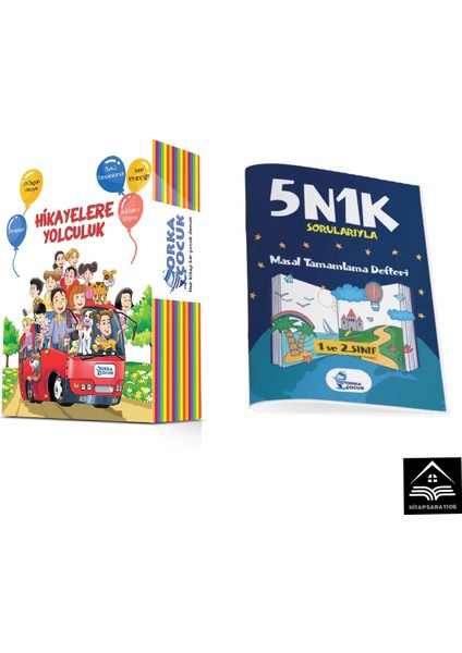 1. ve 2. Sınıflar İçin Orka Çocuk Yayınları Hikayelere Yolculuk + 5N1K Masal Tamamlama Defteri