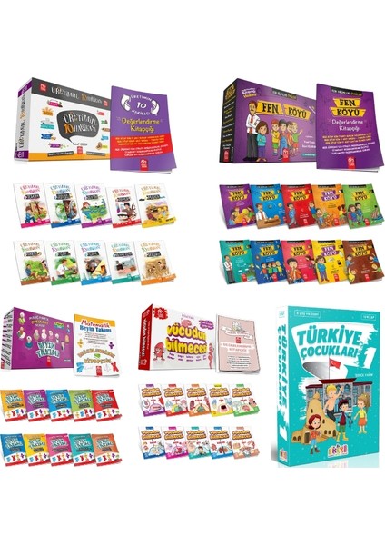 3. Sınıf Hikaye Fen Köyü, Beyin Takımı , Üretimin 10 Harikası , Vücudun Bilmecesi , Türkiye Çocukları