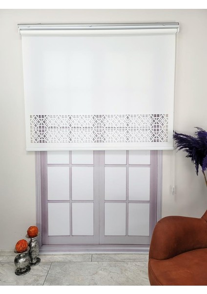 Stor Perde Desenli Lazer Kesim Kalın Kumaşlı ML104 fırsatları