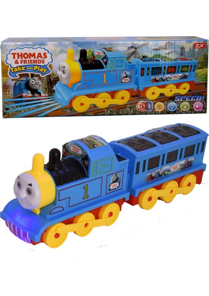 Thomas Tomas Tren Vagon Sesli Işıklı Hareketli Çarp Dön Oyuncak