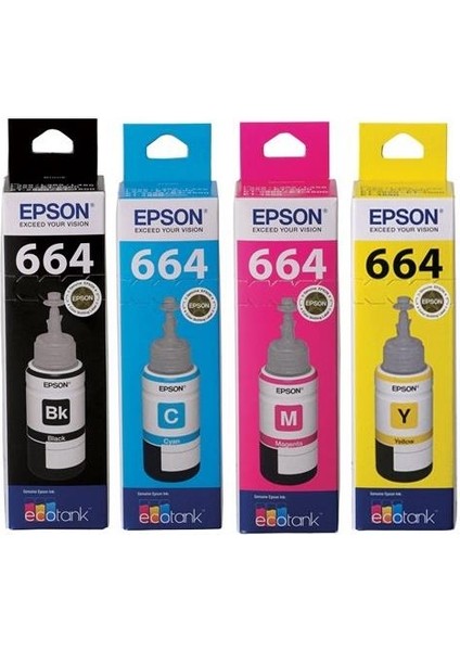 Eko Kartuş Epson Ecotank L110 T664 Set Muadil Mürekkep