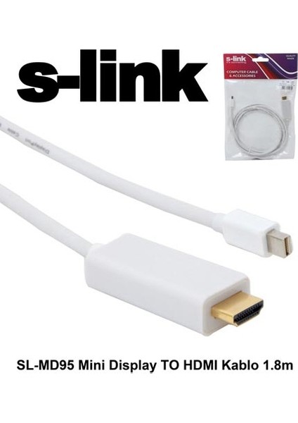 S-Lınk SL-MD95 Mini Dısplay To HDMI 1.8mt